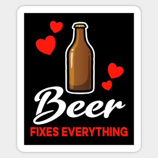 Beer fixes everything saying Sticker